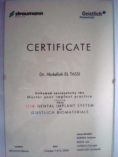 Certificate 12 — LEBANON